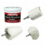 Mothers Mag and Aluminum 4OZ wheel buffer kit - 4 pc