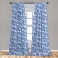 thumbnail image 5 of Ambesonne Floral Curtains, Botanical Pastel Nature, Pair of 28"x84", Violet Blue Yellow, 5 of 5