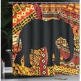 thumbnail image 4 of Ambesonne Animal Shower Curtain, Silhouette, 69"Wx84"L, Brown and Black, 4 of 5