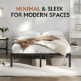 thumbnail image 6 of WAYES Queen Bed Frame, 14 Inch High Platform Bed Frame with Storage, Minimal Queen Size Metal Bed Frame, Heavy Duty, No Box Spring Needed, Noise-Free, Easy Assembly, Black, 6 of 7