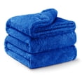 thumbnail image 7 of Exclusivo Mezcla Plush Fuzzy Large Fleece Throw Blanket (50" x 70", Cobalt Blue)- Soft, Warm and Lightweight, 7 of 7