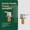 thumbnail image 6 of Cobbe Widespread 8-Inch Bathroom Faucet 3 Hole, 2-handle Bathroom Sink Faucet with Pop Up Drain Assembly Brushed Nickel, 6 of 10