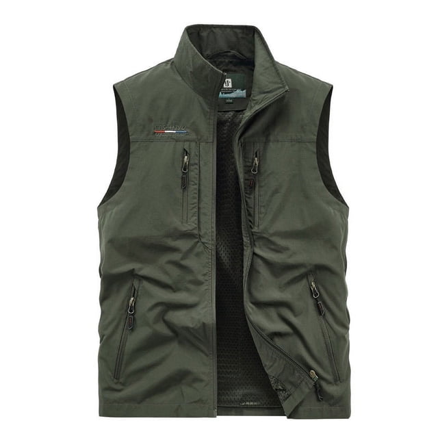Multi-Pocket Vest Embroidered Vest Group Buying Outdoor Casual Tooling Vest Multi-Pocket Large Size
