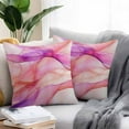thumbnail image 2 of Ombre Purple Pink Marble Texture Outdoor Pillow Covers Pack of 2 Abstract Waves Art Waterproof Throw Pillow Covers Decorative Cushion Cases for Patio Garden Tent Balcony Couch 26x26 inch, 2 of 8