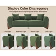 thumbnail image 4 of Morden Fort 3 Pieces Cloud Couch Set, Boucle Sherpa Fabric Upholstered Comfy Armless Chair, Arm Chair and 3 Seater Sofa Set for Living Room, Wood Leg, Green, 4 of 5