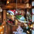 thumbnail image 4 of Clearance Cute Turtle with Santa Hat Acrylic Ornament for Christmas Tree, 4 of 4