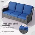 thumbnail image 4 of Ovios 8 Pieces Outdoor Patio Furniture with Swivel Chairs Wicker Patio Sectional Sofa with Loveseat for Backyard, 4 of 6