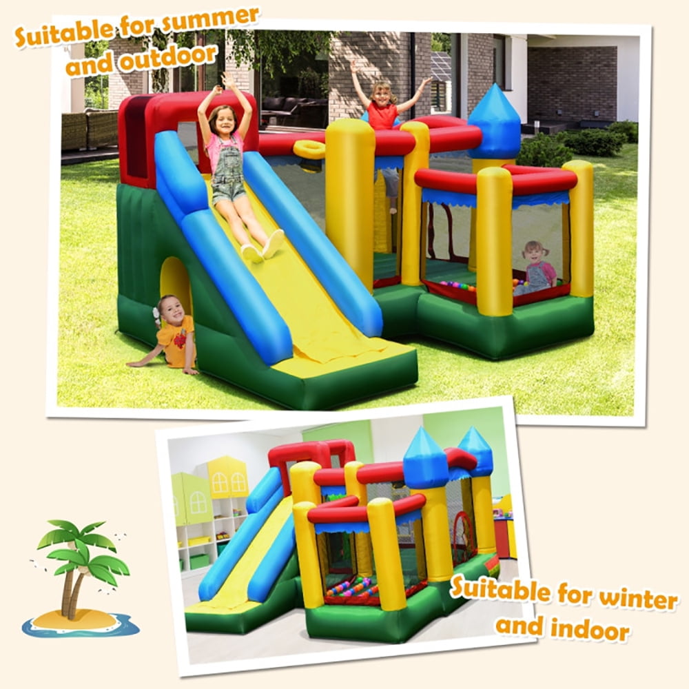 Aimee Lii Inflatable Bounce House Castle Jumper Moonwalk with Blower, Playhouse for Kids Outdoor