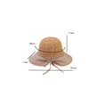thumbnail image 4 of Visor Hat Breathable Sweet Holiday UV Protection Travel Bowknot Lanyard Solid Color Sunshade Fisherman Hat Women Cap Bucket Hat Sun Hat KHAKI, 4 of 8