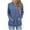 Navy, variant on QQAMB Hoodies for Women Lightweight Drawstring Sweatshirt Long Sleeve Ribbed Knit Tunic Sweaters Fall Fashion Cozy Pullover