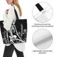thumbnail image 3 of Fotbe Vintage Black white Plant skull Bolsa Tote Estética de Lona con Estampado para Mujer - Bolsa Reutilizable de Hombro Casual para Vacaciones, Compras, Trabajo y Gimnasio, 3 of 8
