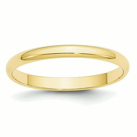 10k Yellow Gold 2.5mm LTW Half Round Band Ring