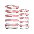 thumbnail image 1 of TechGen Premium Borosilicate Glass Food Storage Containers with Snap Locking Lids, 10 pack, 1 of 5