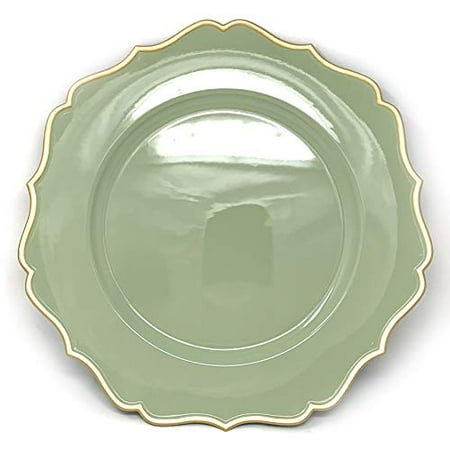 

Allgala 13-Inch 6-Pack Heavy Quality Round Charger Plates-Floral Sage-HD80346