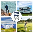 thumbnail image 6 of REDCAMP 2-Pack Tripod Chairs Folding, Lightweight Portable Tripod Seat Stool with Back, Small Camping Chairs for Adults Outdoor Backpacking, Blue, 6 of 9