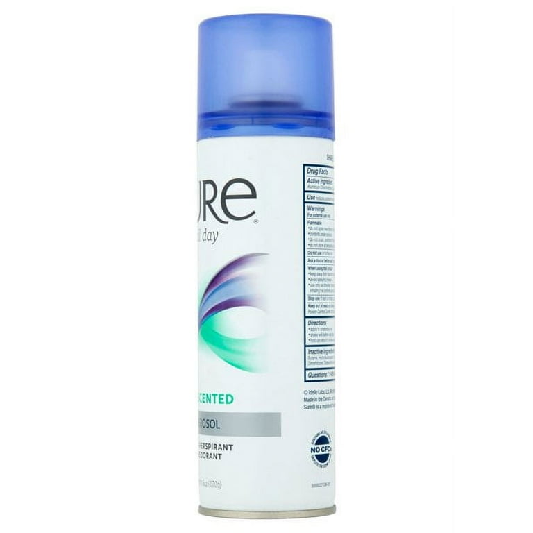 Sure Unscented Aerosol Anti-Perspirant Deodorant Spray, Anti-Stain