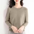 thumbnail image 2 of AherBiu Hauts d'Hiver pour Femmes Col Ras du Cou Manches Longues Chandail Blouse Chandail Couche T-Shirts, 2 of 5
