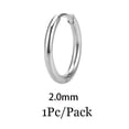 thumbnail image 1 of 6/8/10/12mm pequeños coreanos pequeños de acero inoxidable redondos Mini pequeños buenos pendientes de aro Huggie para mujeres cartílago Piercing anillo de bucle Tan Jianjun unisex, 1 of 2
