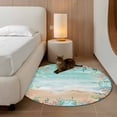 thumbnail image 2 of Round Rug 3.3Ft Washable Non-Slip, Ocean Coastal Circle Area Rugs for Living Room Bedroom, Summer Nautical Beach Coral Starfish Indoor Floor Mats Carpet Runner for Home Decor Aesthetic, 2 of 8