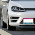 thumbnail image 5 of 1 Pcs Colorful Concentric Circles License Plate Frame, License Plate Cover for Car Decorative Parts, Aluminum License Plate Bracket Holder Rust-Proof for US Standard Car, 5 of 9