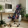 thumbnail image 3 of Renewold Butterfly Colorful Office Chair Cover Stretchable Desk Chair Protector Non-slip Anti-dust Computer Office Chair Slipcover Washable Desk Chair Cover with Elastic Bottom, L, 3 of 7