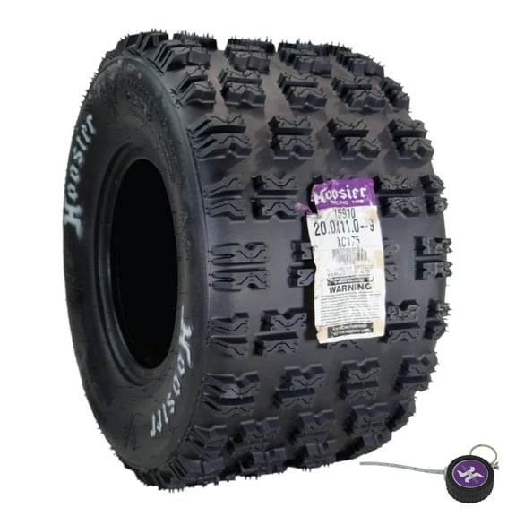 Hoosier ATV Mud Rear Tire 20.0X11.0-9 XC175 for Off-Road Racing with Hoosier Keychain