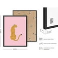 thumbnail image 3 of HAUS AND HUES Cheetah Print Wall Decor Pink Poster | Pink Posters for Room Aesthetic Blush Pink Wall Decor Cheetah, Wall Decor Pink Cheetah Print | BLACK FRAMED 12” x 16”, 3 of 5
