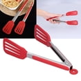 thumbnail image 1 of Pinzas De Cocina, Pinzas De Acero Inoxidable, Pinzas De Acero Con Cabeza De Silicona, Pinzas De Espátula Para Ensalada De Pasta De Carne De Barbacoa De 9 12 Pulgadas Para Cocinar, 1 of 7