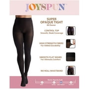 Joyspun Womens Super Opaque Tights, 2-Pack, Sizes S-3XL