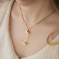 thumbnail image 3 of Anavia Stainless Steel Glass Bottle Hourglass Cremation Vial Urn Pendant Charm Necklace for Ash Memorial Keepsake for Men Women Pets - [Gold Necklace], 3 of 6