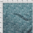 thumbnail image 3 of oneOone Cotton Cambric Dark Teal Blue Fabric Writing Text Sewing Craft Projects Fabric Prints By Yard 56 Inch Wide, 3 of 4