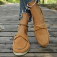 thumbnail image 6 of Samdudou Womens Loafers Casual Slip On Flat Shoes Closed Toe Faux Suede Moccasins Lightweight Walking Footwear for Daily Office Use, 6 of 8