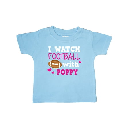 

Inktastic I Watch Football with My Poppy Gift Baby Girl T-Shirt