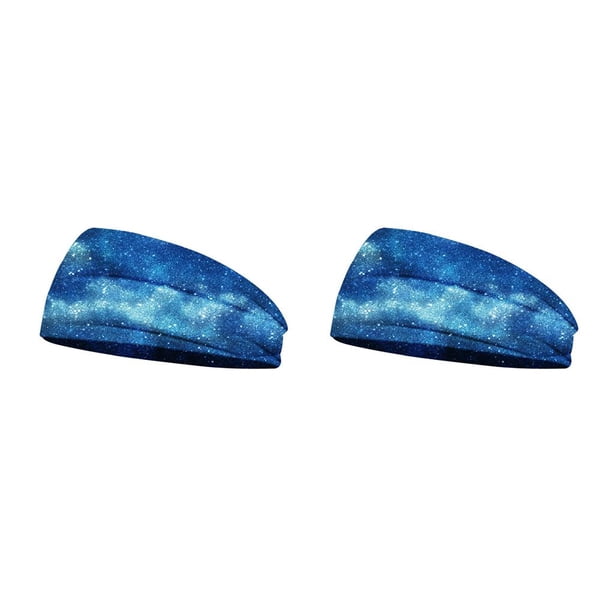 Qarigey Diadema de ganchillo Deportes Tie-dye Sweatband Antideslizante Hairbands Accesorios para peinados para Sporting Running Tipo 2 Tipo 2 2piezas