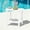 White, variant on SERWALL Adirondack Outdoor Side Table, All Weather Use Double Layer Patio Side Table, HIPS Rectangular End Table- Blue
