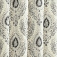 thumbnail image 2 of Mainstays Southport Light Filtering Rod Pocket Textured Curtain Panel, Set of 2, Charcoal Arabesque 40” W x 63” L, 2 of 8