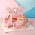 thumbnail image 3 of CIMAXIC Birthday Mini House Model Assemble Villa Model Mini Birthday Gift Assemble Villa without Battery Assorted Color,8.27"X6.3"X5.91", 3 of 4