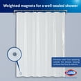 thumbnail image 2 of Clorox Shower Curtain Liner, Premium Lightweight Durable Waterproof 4g PEVA for Bathroom with Weighted Magnets, Standard Size 70" x 72", Clear 1 Pack, 2 of 11