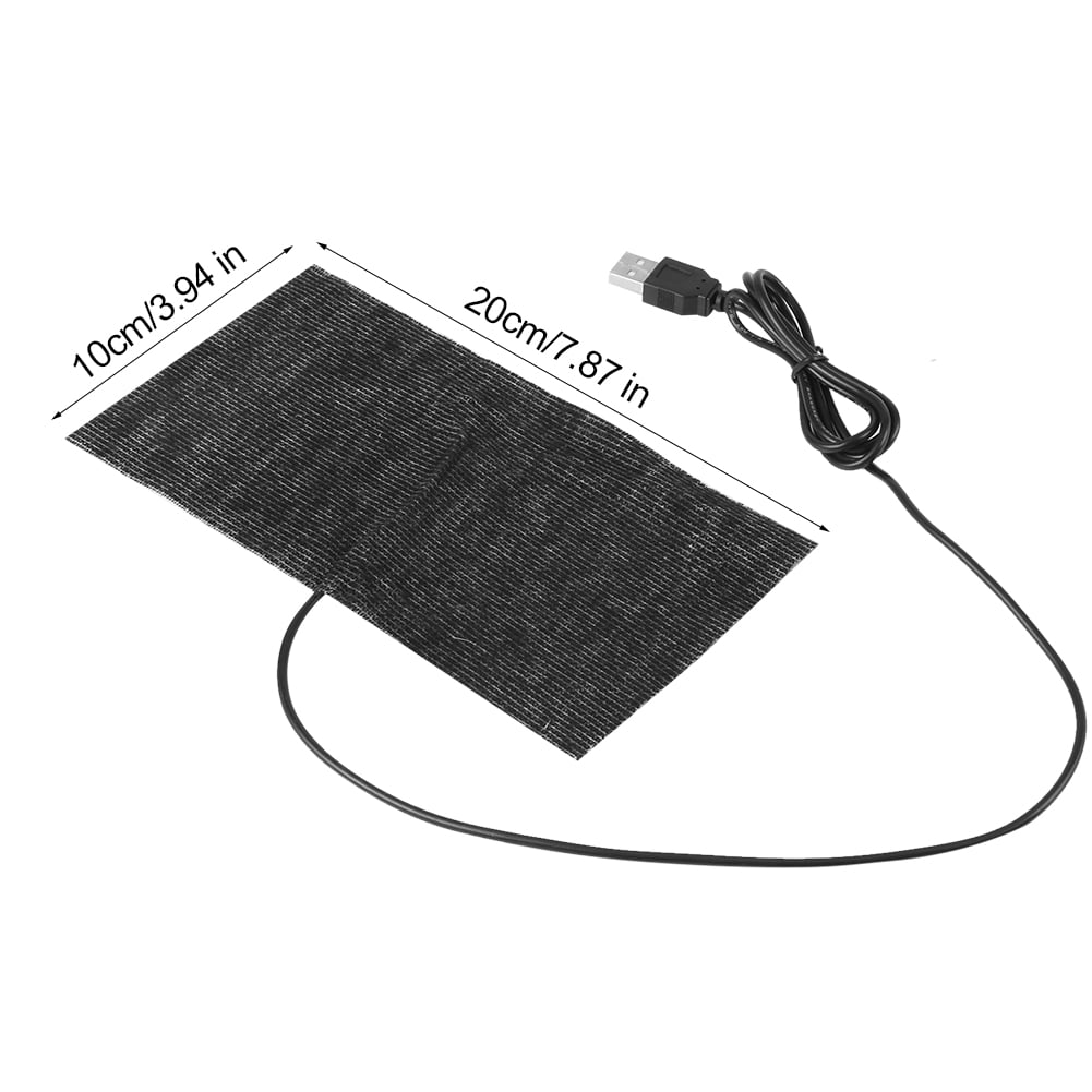 USB Heating Pad 5V 2A Electric Cloth Heater Pad Heating Element for Abdomen Lumbar Pet Cat Warmer Mat 45℃ 9.511.8inch 