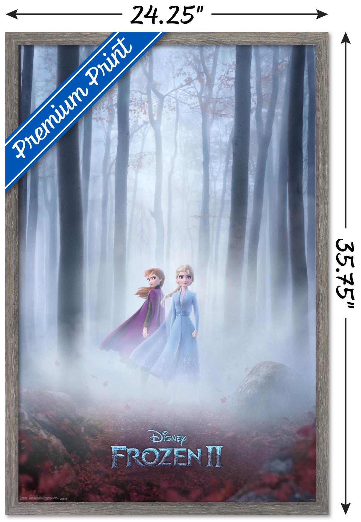 Disney Frozen 2 - One Sheet Wall Poster, 22.375" x 34", Framed