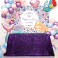thumbnail image 4 of Squarepie Sequin Tablecloth 50 X 72 Inch Purple Sparkly Table Cloth For Wedding Halloween Party, 4 of 4