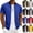 #03 Blue, variant on Men's Lightweight Athletic Jackets Short Sleeve Zip Up Stand Collar Baseball Varsity Coat Sporty Outerwear for Gym Casual Daily Wear,L,Yellow