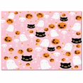 Area Rug Indoor Carpet, Halloween Pumpkins Candies Cats Funny White