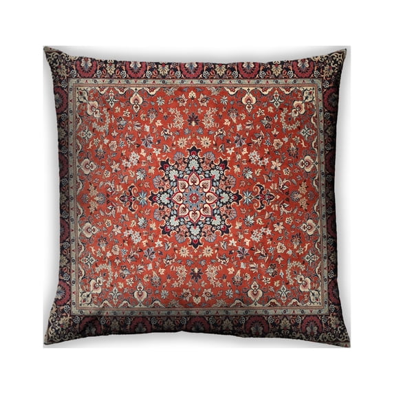 Ahgly Company Outdoor Square Traditional Throw Pillow, 18 inch by 18 inch