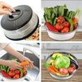 thumbnail image 3 of Microwave Splatter Cover Vented for Food, Microwave Plate Cover Splatter Guard & Colander, Fruit Vegetables Drainer with Hook Hole, Dishwasher-Safe,  Silicone & Plastic (Black), 3 of 3