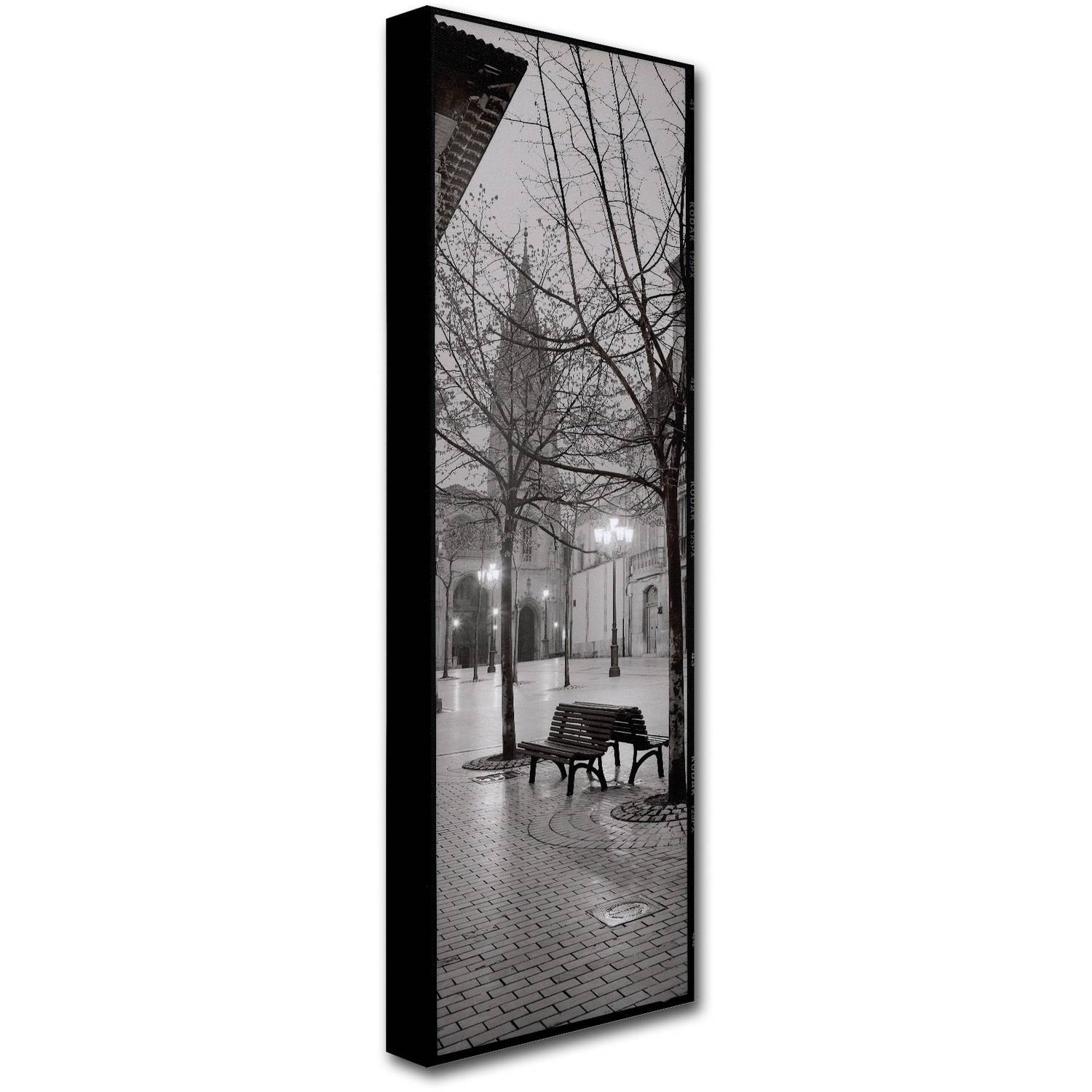 "Oviedo Cathedral y Bancs" Canvas Art by Alan Blaustein