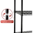 thumbnail image 6 of Heavy Duty 5-Tier Wire Shelving Adjustable Shelves Unit Metal Storage Rack Flat for Laundry Kitchen Pantry Garage Closet Organization (Black, 47.1" L x 17.6" W x 72.2" H), 6 of 7