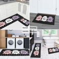 thumbnail image 6 of 2 Piece Halloween Plaid Kitchen Rug Sets Evil Pumpkinm Cute Ghost Kitchen Runner Anti Fatigue Rugs for Kitchen Floorfor Bathroom Room (47x17+30x17 Inches), 6 of 7