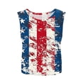 thumbnail image 5 of Hxshgdsn Womens Tank Tops Stars and Stripes Side Cut Out Round Neck Tees Loose Fit Casual Tank Top for July 4th（Multicolor 8/XL）, 5 of 8