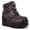 Navy Reflect, variant on LUCKY STEP Womens Platform Chunky Ankle Boots Round Toe Zipper High Heels Buckle Thick Sole Booties,Black Rhinestone